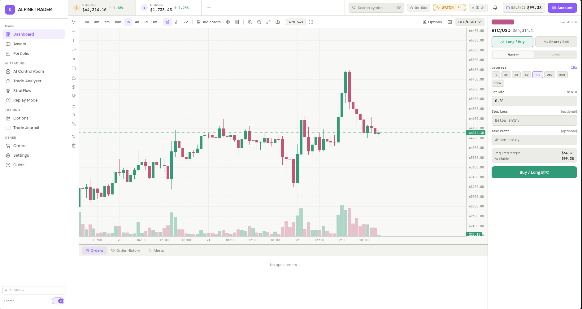 Strat — interface preview